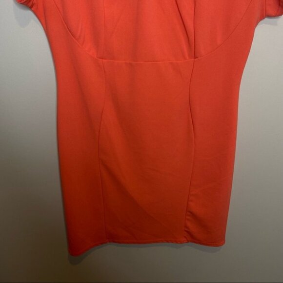 PrettyLittleThing salmon mini dress Sz 10 - Picture 7 of 8